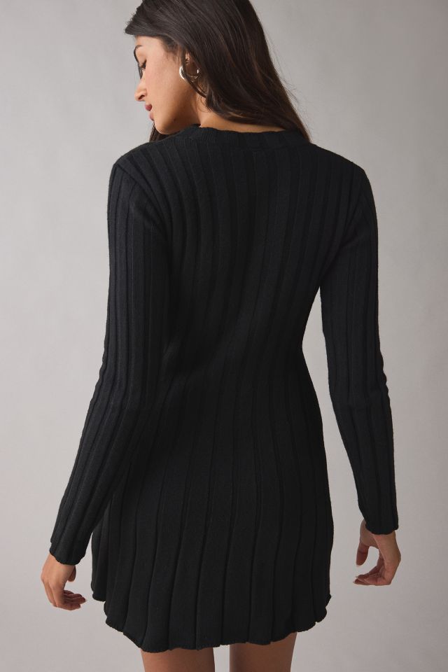 Daisy Street Ribbed Knit Long Sleeve Mini Dress #3