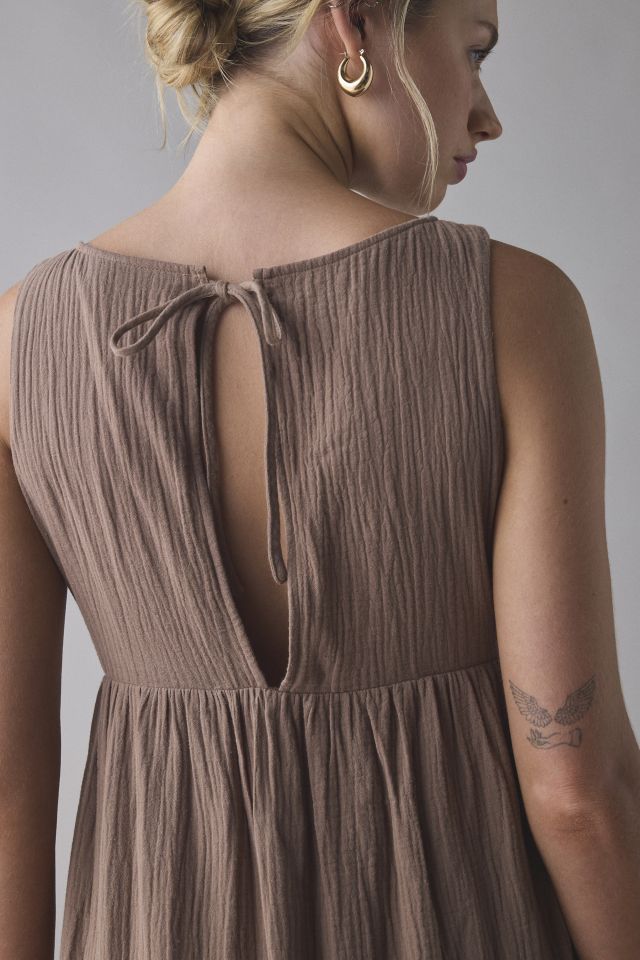 Daisy Street Cotton Tie-Back Tiered Maxi Dress #1