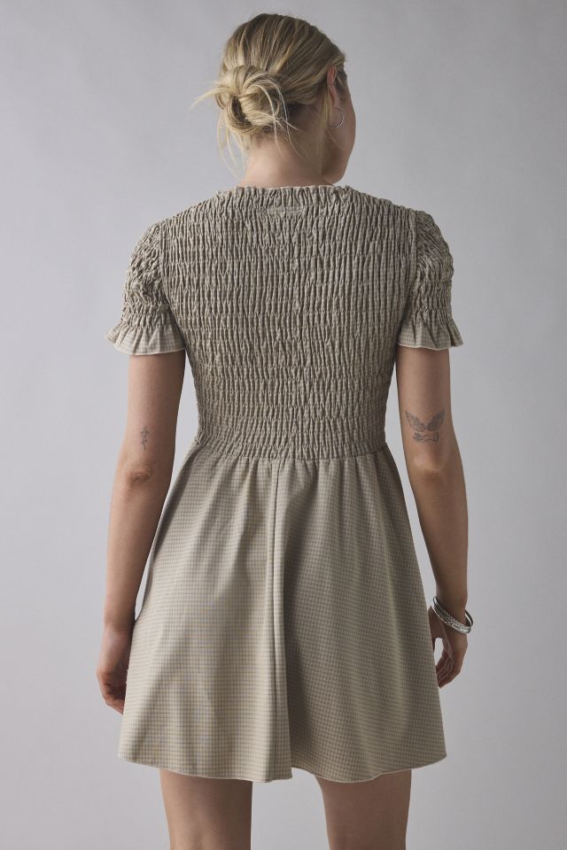 Daisy Street Gingham Basque Waist Shirred Mini Dress #2
