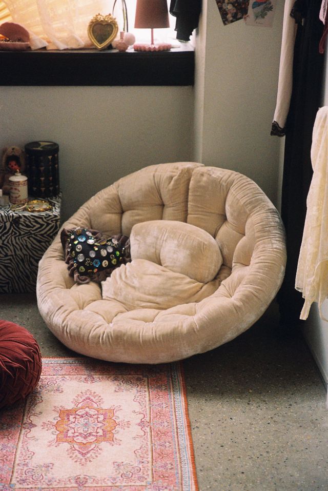 Juno Velvet Convertible Lounge Chair & Floor Cushion #2