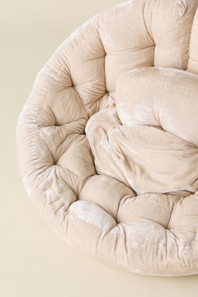 Juno Velvet Convertible Lounge Chair & Floor Cushion #5