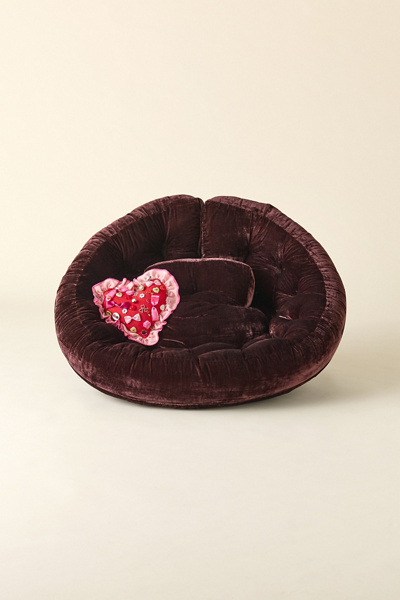 Juno Velvet Convertible Lounge Chair & Floor Cushion