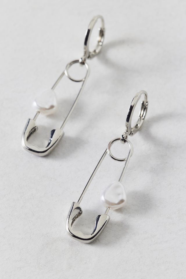 Boucle d'Oreille Perle Épingle de Sûreté #1