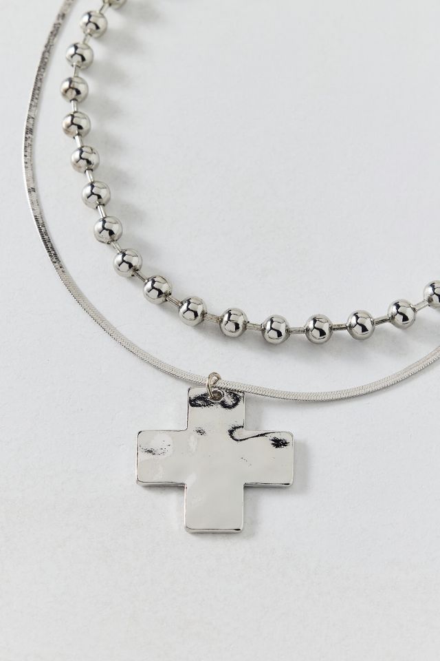 Vic Cross Charm Layering Necklace Set #1