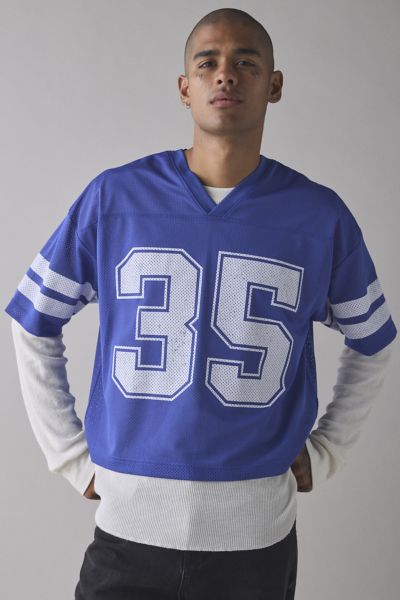 70's Champion？ FOOTBALL T-SHIRT Vtg 1970 Champion Distressed Football Jersey Shirt; Size L