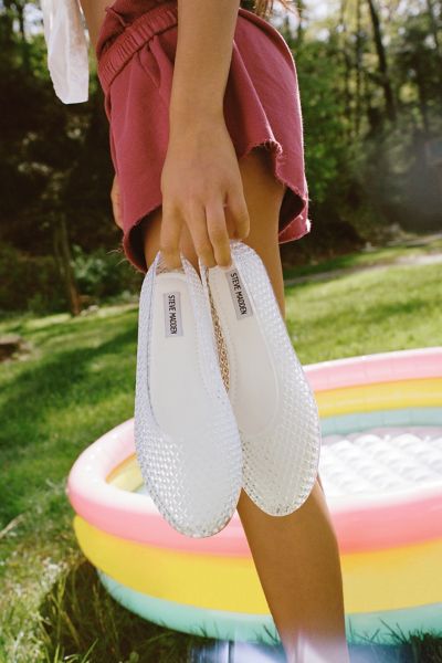Shop Steve Madden Gyzmo Mesh Jelly Shoe In Clear, Women's At Urban Outfitters