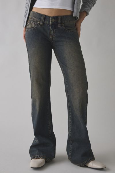 Abrand Jeans 00 Hillary Super Low Kick Flare Jean In Hillary, Women's At Urban Outfitters