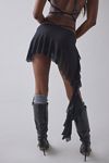 1st Position By Tinashe UO Exclusive The Blueprint Layering Mesh Asymmetrical Ruffle Micro Mini Skirt