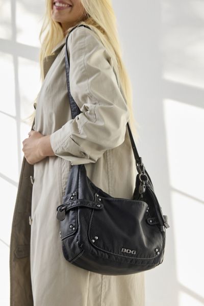 BDG Reggie Slouchy Faux Leather Hobo Bag