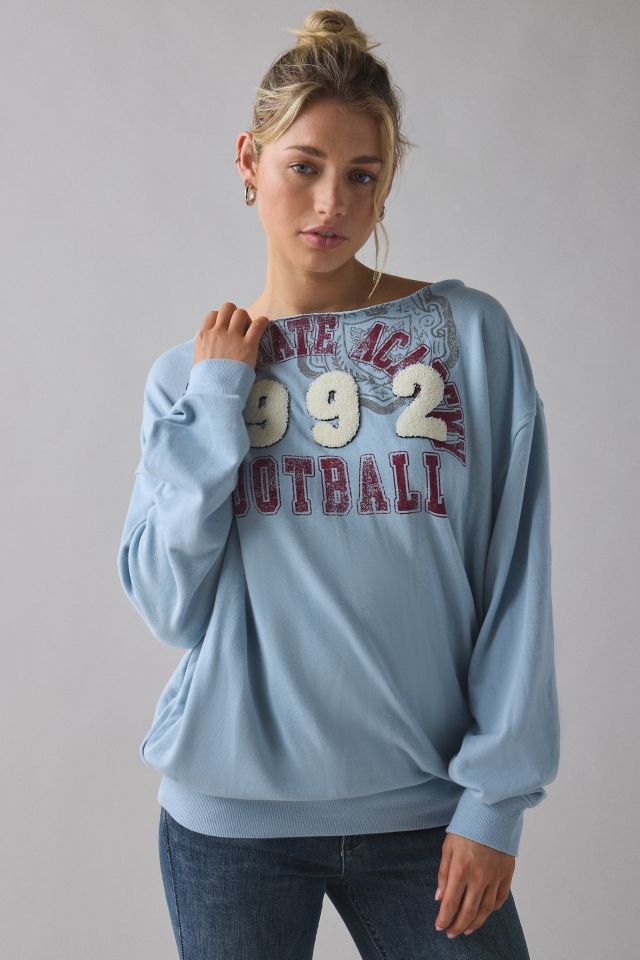 BDG Jessa Graphic Off-The-Shoulder Pullover #1