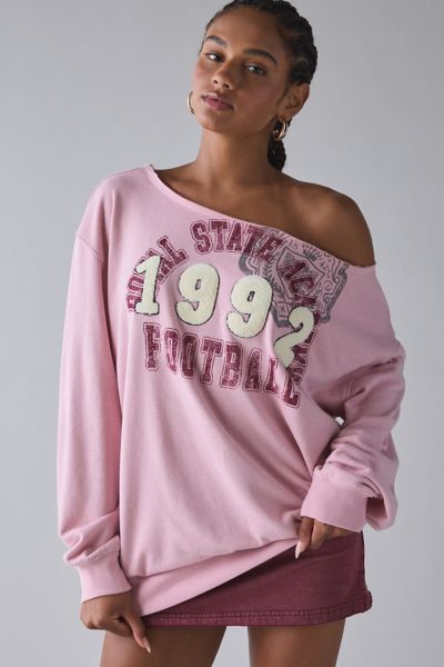 BDG Jessa Graphic Off-The-Shoulder Pullover