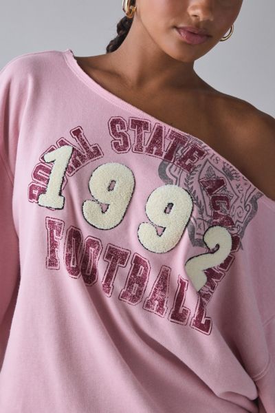 BDG Jessa Graphic Off-The-Shoulder Pullover
