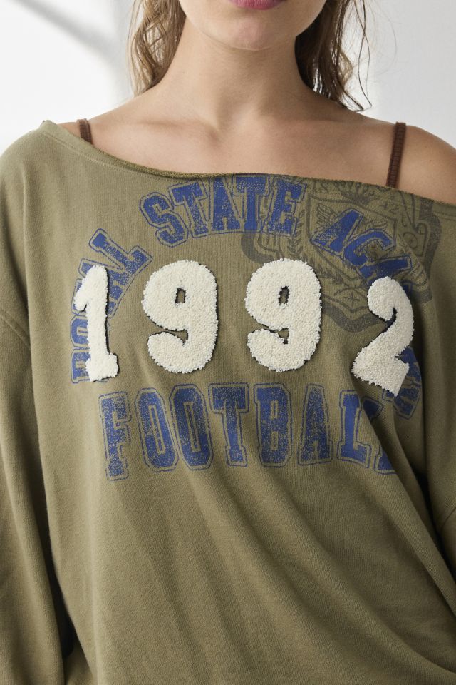BDG Jessa Graphic Off-The-Shoulder Pullover #1