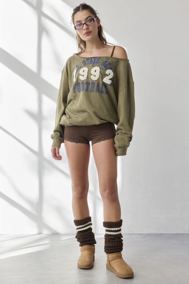 BDG Jessa Graphic Off-The-Shoulder Pullover #2