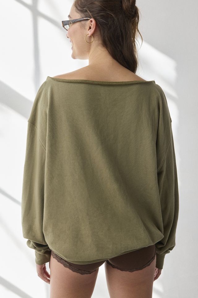 BDG Jessa Graphic Off-The-Shoulder Pullover #3