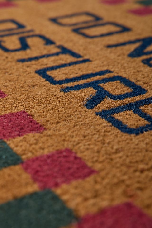 Do Not Disturb Checkerboard Coir Doormat #1