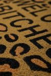 Welcome Leopard Print Coir Doormat