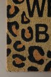 Welcome Leopard Print Coir Doormat