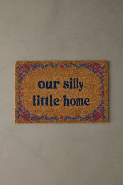 Urban Outfitters Our Silly Little Home Coir Doormat In Brown At