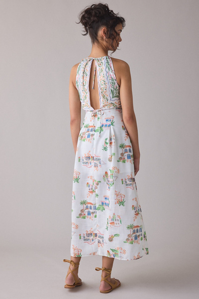 En Saison Alaia High Neck Halter Maxi Dress