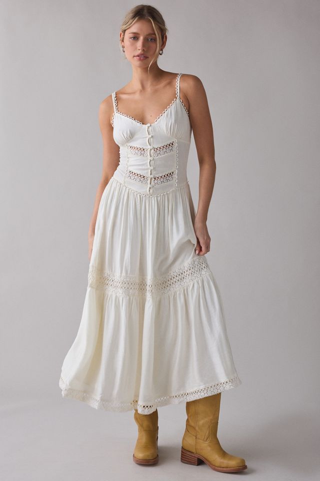 En Saison Alannah Lace Trim Corset Maxi Dress #3