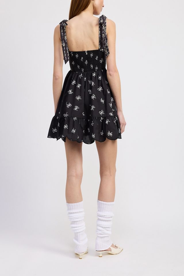 En Saison Ophelia Plunging Tie-Front Bow Strap Mini Dress #2