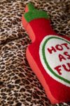 Hot Sauce Bottle Shaped Tufted Throw Pillow