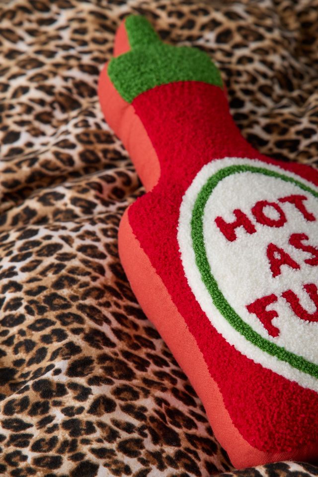 Hot Sauce Bottle Shaped Tufted Throw Pillow #1