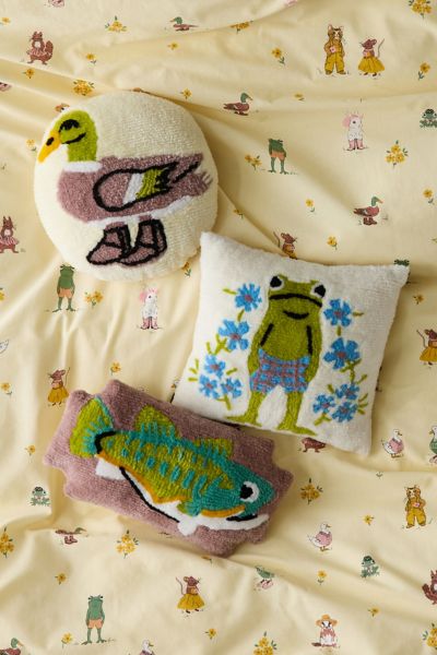 Urban Outfitters Woodland Animal Tufted Throw Pillow In Mounted Bass At  In Multi