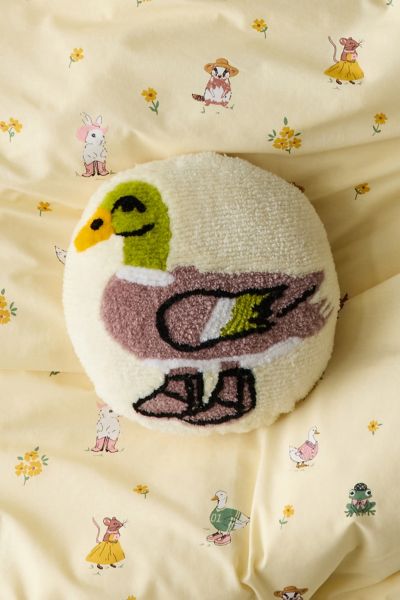 Urban Outfitters Woodland Animal Tufted Throw Pillow In Duck In Boots At  In Multi