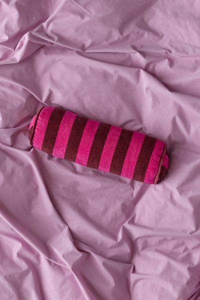 Awning Striped Round Bolster Pillow