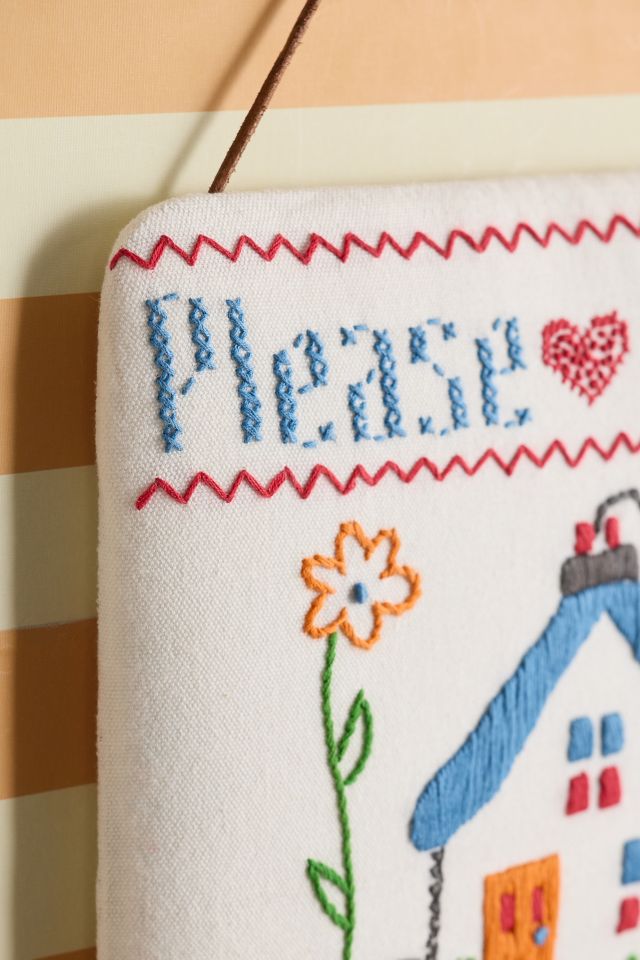 Needlepoint Embroidered Wall Hanging #1
