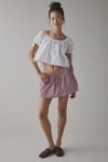 Kimchi Blue Emiline Gingham Cotton Low-Rise Mini Skirt