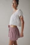 Kimchi Blue Emiline Gingham Cotton Low-Rise Mini Skirt