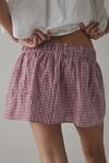 Kimchi Blue Emiline Gingham Cotton Low-Rise Mini Skirt