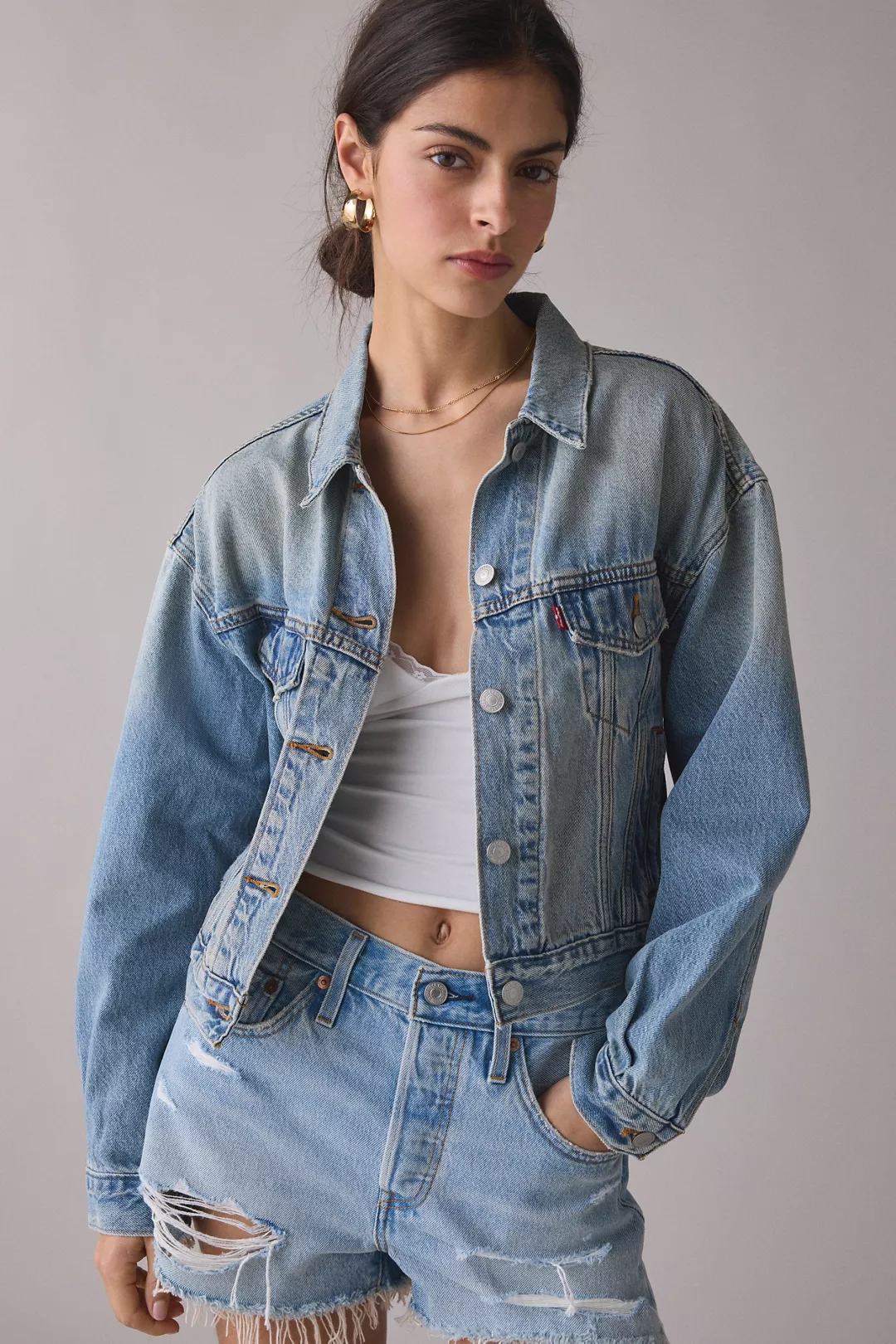 1. The Cropped Denim Jacket