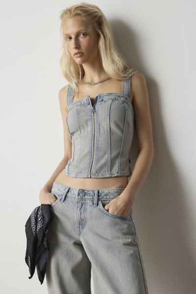 Levi's Sculpted Bustier In Gray