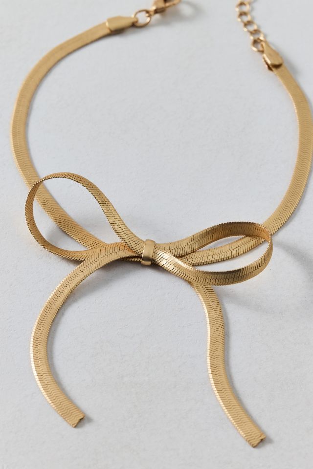Bracelet de Cheville Chaîne avec Nœud Drapé #1