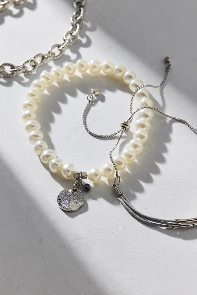 Coral Chain & Pearl Anklet Set #1