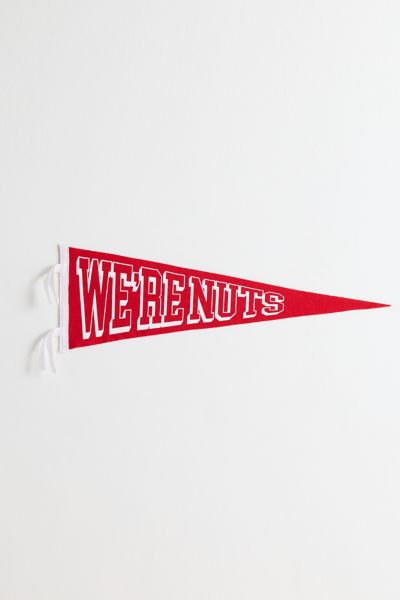 Game Day We’re Nuts College Pennant Flag Wall Hanging