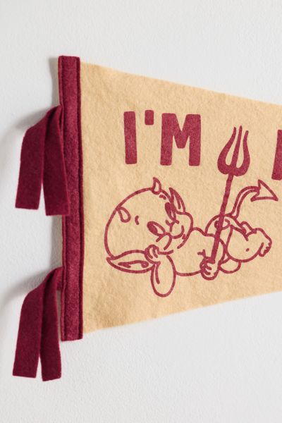 Game Day I’m Forked Up College Pennant Flag Wall Hanging