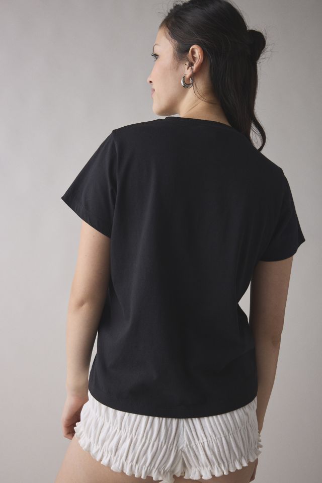 Treasure Me Swan Embroidered Applique Graphic Slim Tee #2