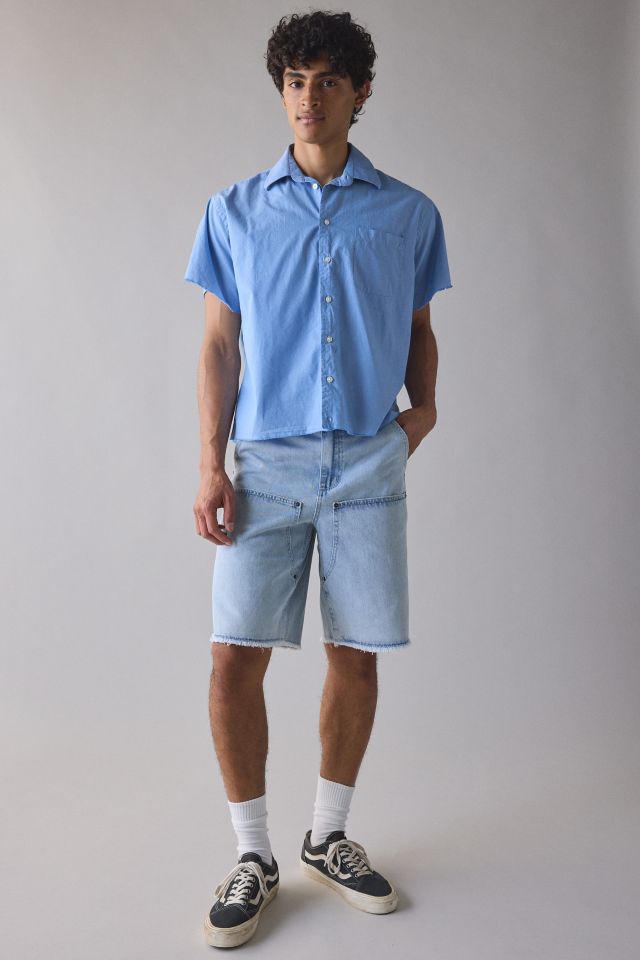 Vintage By UO Cropped Short Sleeve Oxford Shirt #2