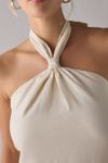 ReMADE By UO Made In LA EcoVero™ Linen Knotted Halter Mini Dress