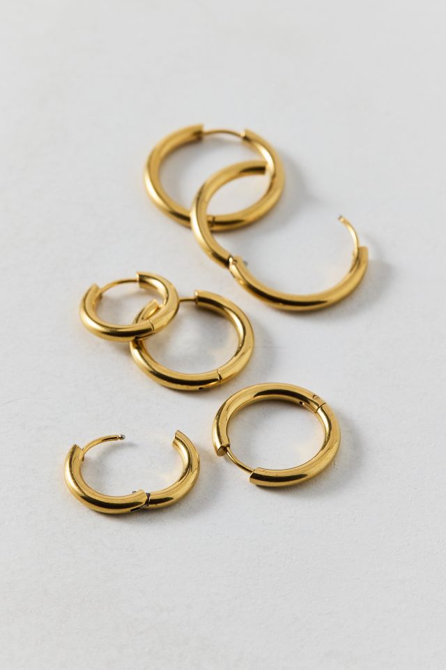 Essential Waterproof Tube Hoop Earring Set #1