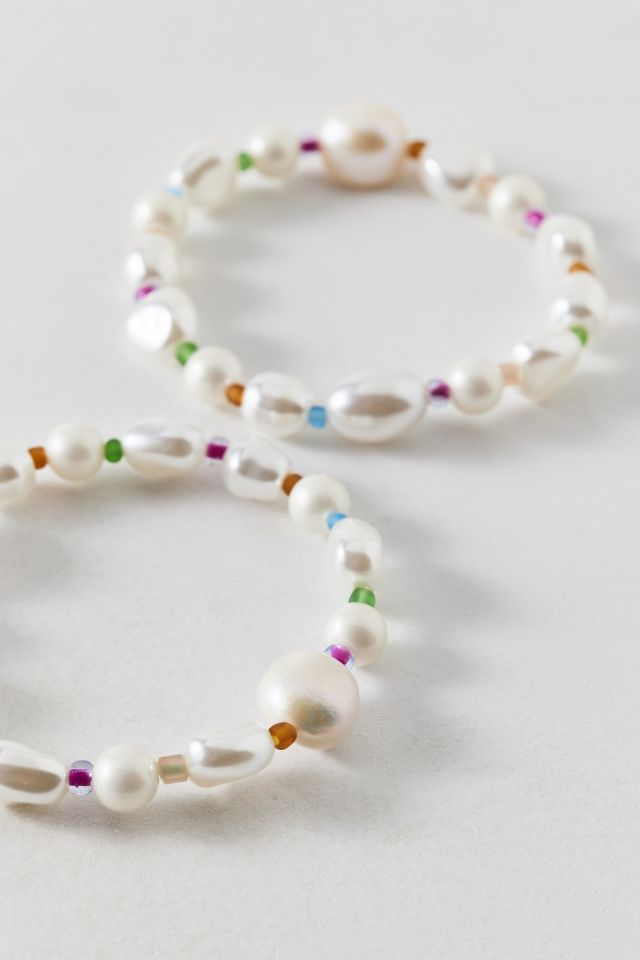 Ash Pearl Colorful Beaded Bracelets Set #2