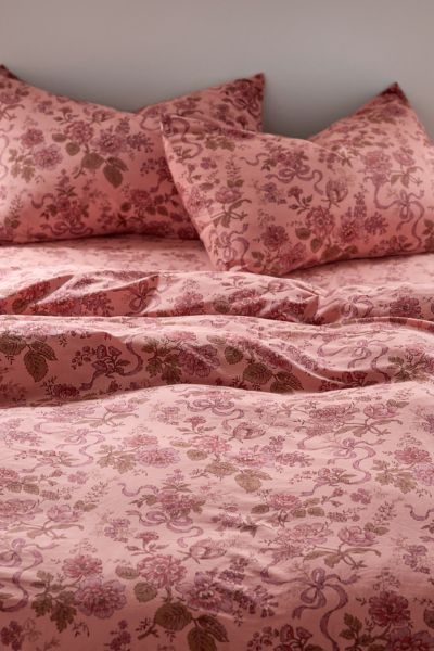 Urban Outfitters Catlyn Floral Patterned Duvet Set In Pink At  In Multi