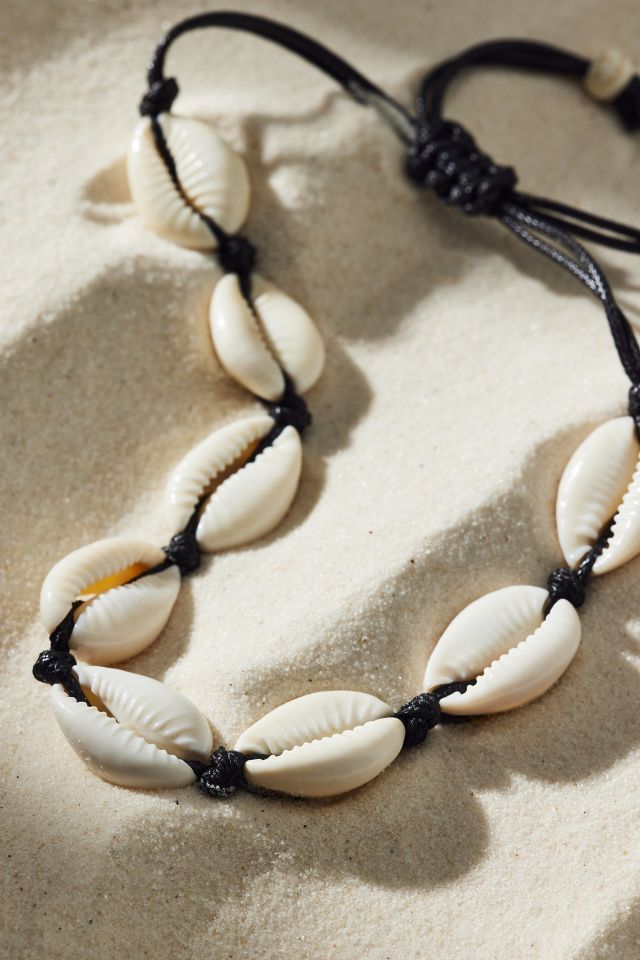 Knotted Cord Shell Anklet #2