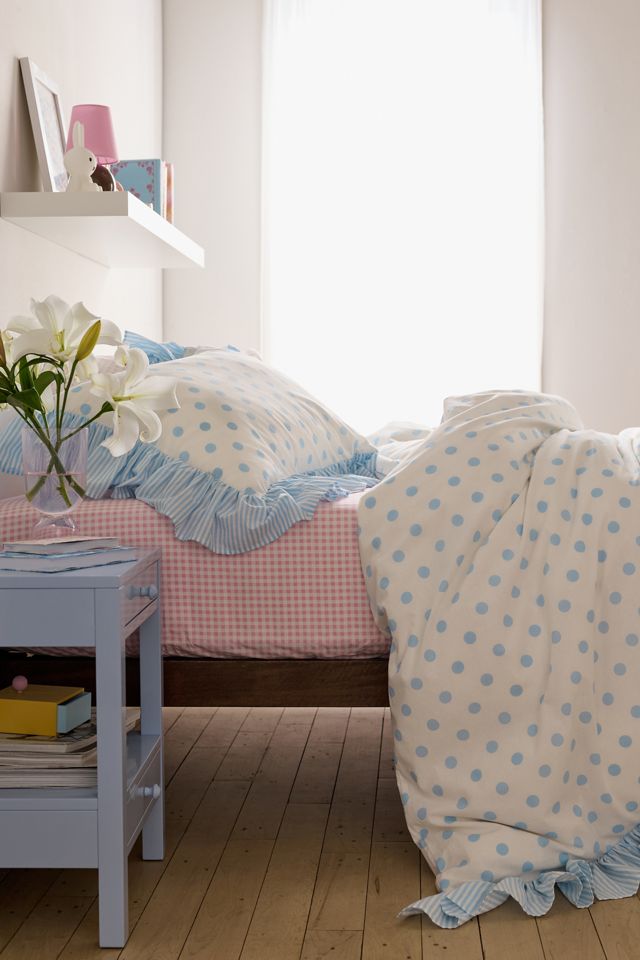 Patterned Ruffle Duvet Cover Set #1