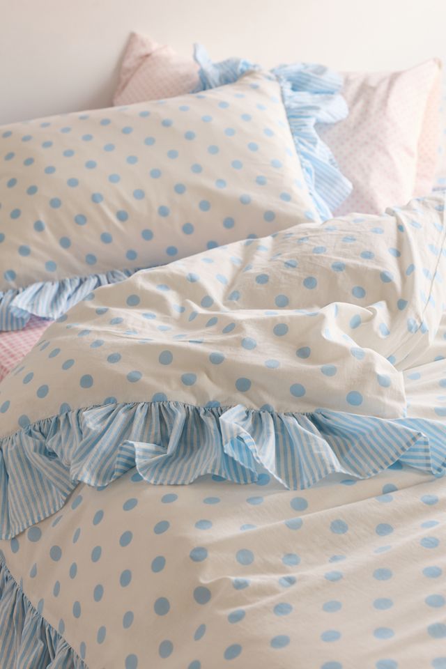 Patterned Ruffle Duvet Cover Set #2